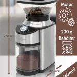 آسیاب قهوه حرفه ای  100 درصد اصلی پروفی کوک مدل PROFICOOK PC-EKM 1205 ابعاد
