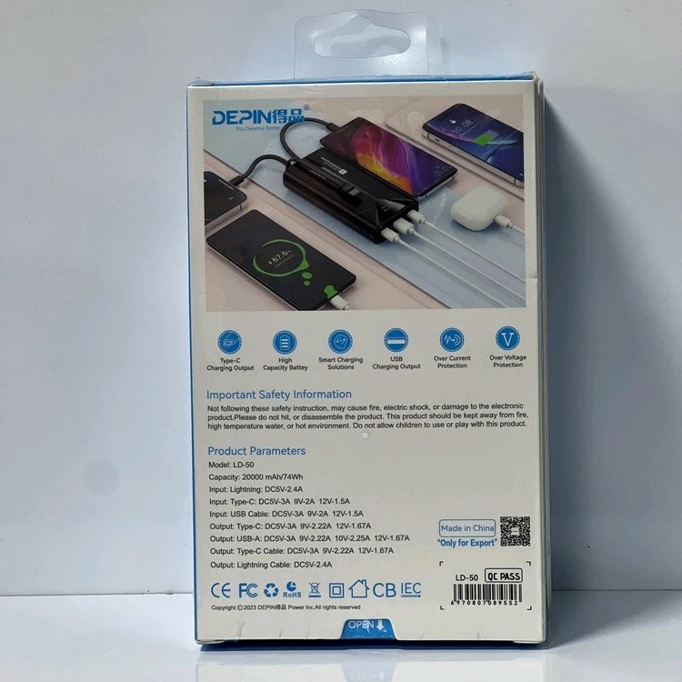 powerbank 20000 depin ld-50